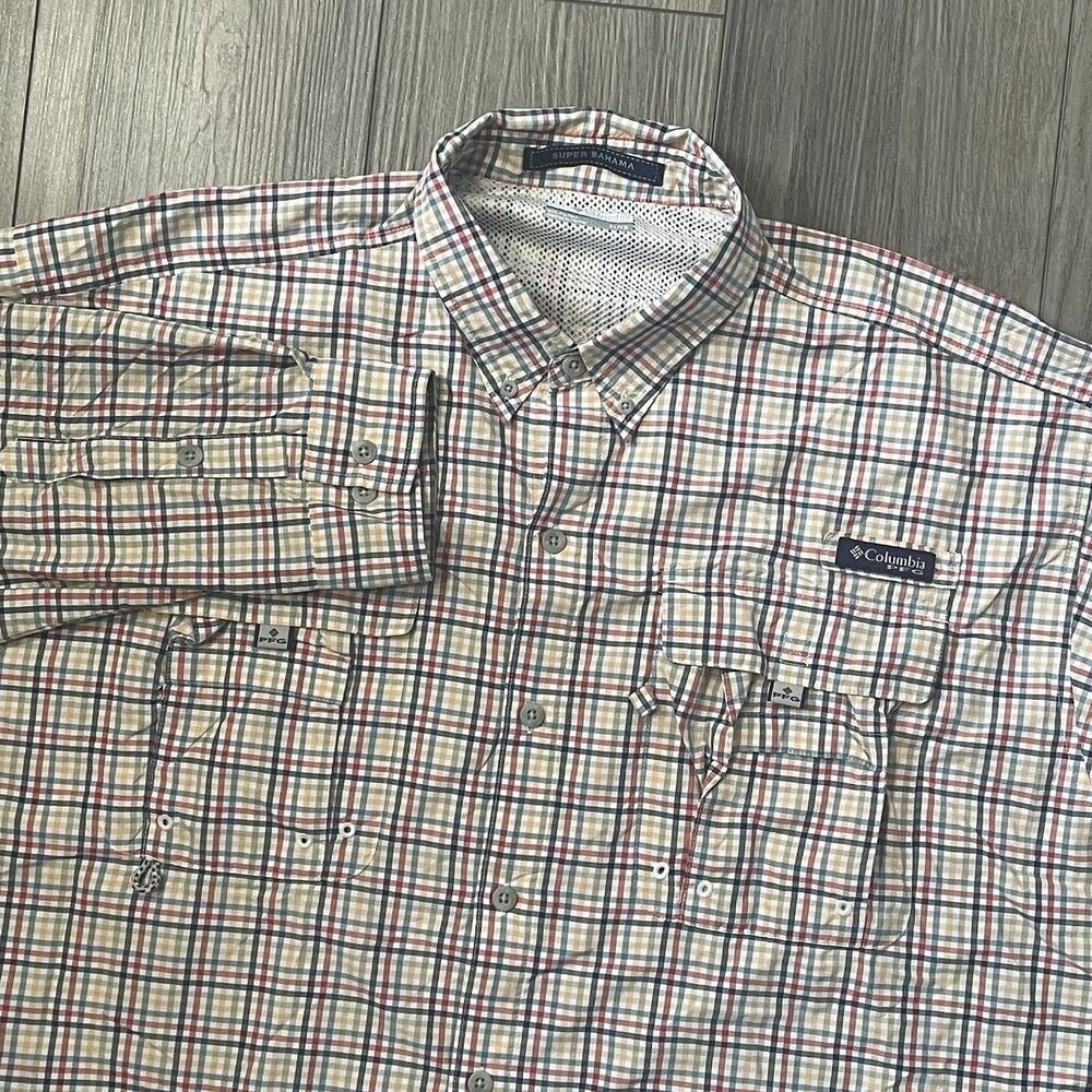 Columbia PFG Super Bahama Button Down Shirt Men's XL Performance Fishing Outdoor